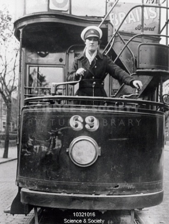 Cardiff Corporation Tramways motorwoman