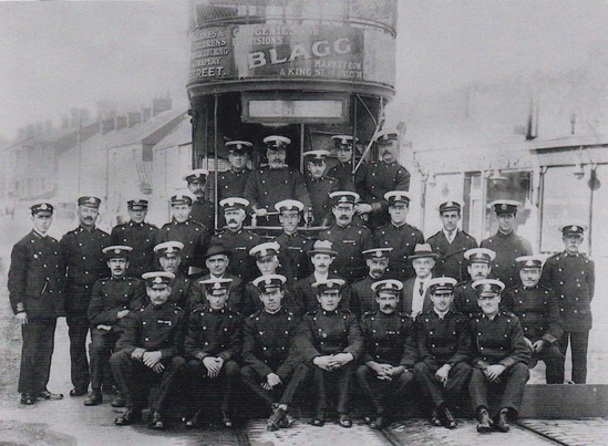 Great Yarmouth Corporation Tramways Gorleston depot staff
