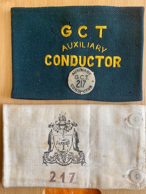 Glasgow Corporation Tramways Auxiliary conductor's armbands