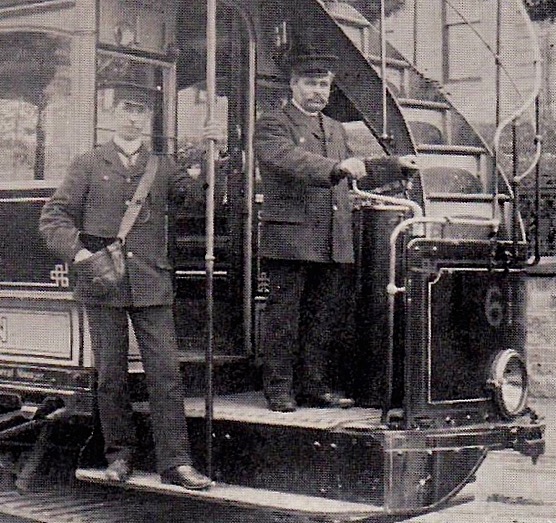 Glasgow Corporation Tramways Tram 619 and crew
