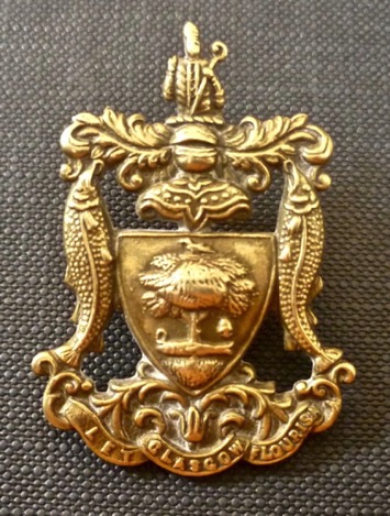 Glasgow Corporation Chief Inspector cap badge brass