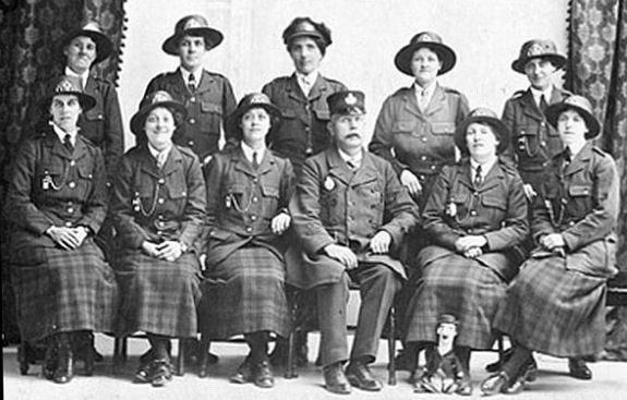 Glasgow Corporation Tramways conductress and drivers Great War