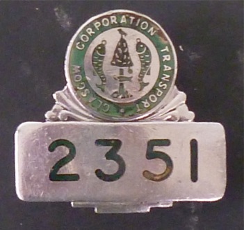 Glasgow Corporation Tramways WWII conductresses cap badge