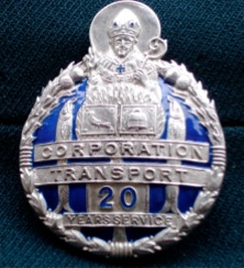 Glasgow Corporation Transport 20 years Long Service badge