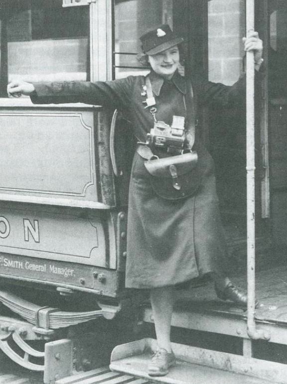 Glasgow Corporation Tramways Second World War conductress, clippie