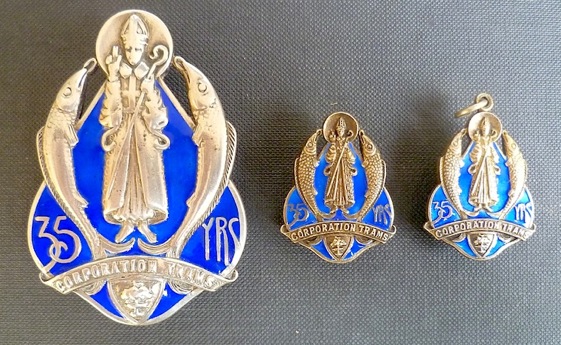 Glasgow Corporation Tramways 35 years Long Service badges