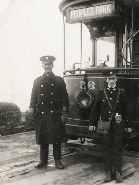 Grimsby Corporation Tramways Tram No 56 and crew