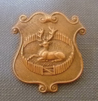 Derby Corporation Tramways brass collar badge