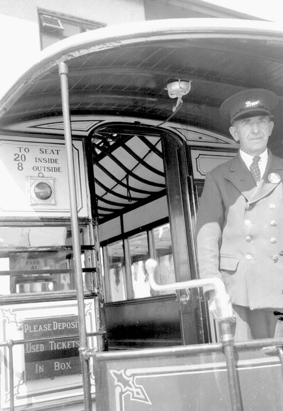 Douglas Bay Horse Tramway driver 1951