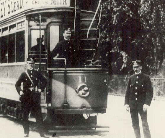 Chester Corporation Tramways Tram No 11 and crew