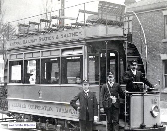 Chester Corporation Tramways Tram No 12 at Saltney