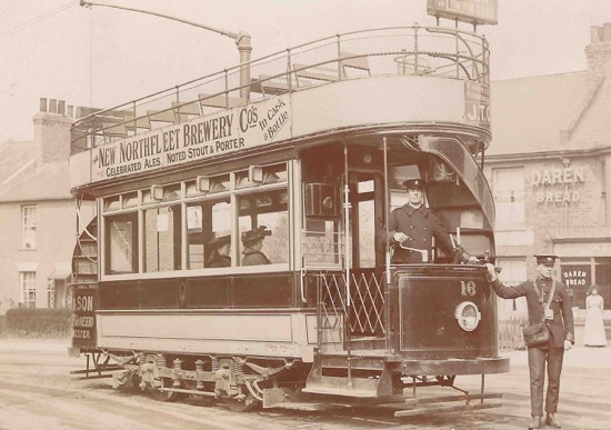 Gravesend and Northfleet Electric Tramways Tram No 16 and crew