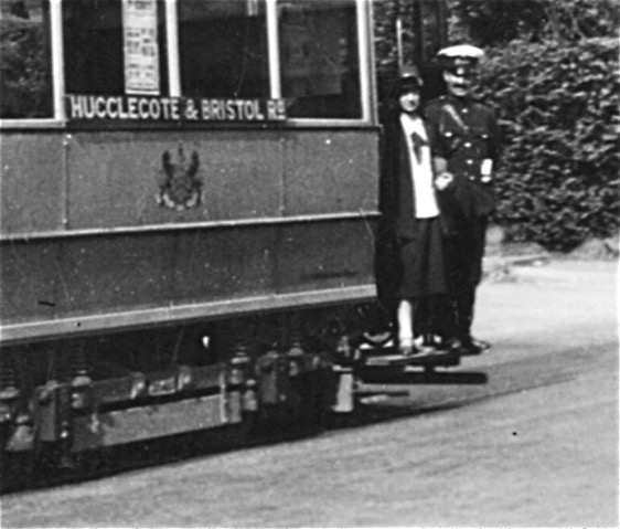 Gloucester Corporation Tramways Tram No 12 and conductor