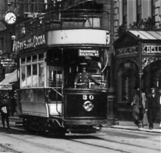 Gloucester Corporation Tramways Tram No 30 and driver