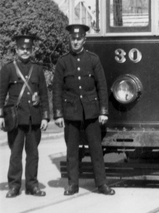 Exeter Corporation Tramways crew tram car 30