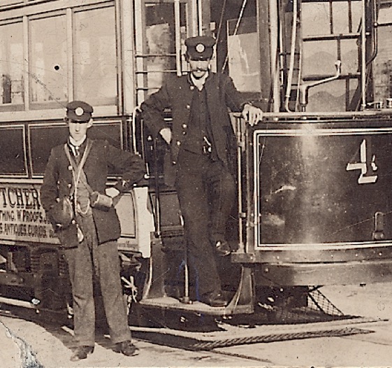 City of Carlisle Tramways crew and Tram No 4