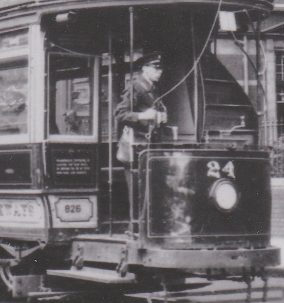 East Ham Tramways Tram No 24 outside the Town Hall circa 1930