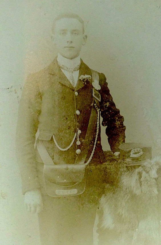 Dublin United Tramways Company Tram conductor, circa 1897.