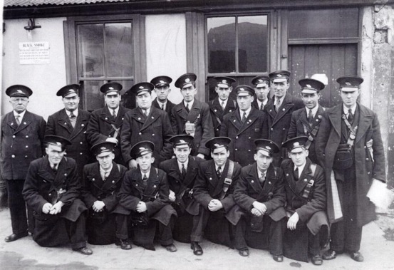 Dublin United Tramways tram conductors and drivers 1945