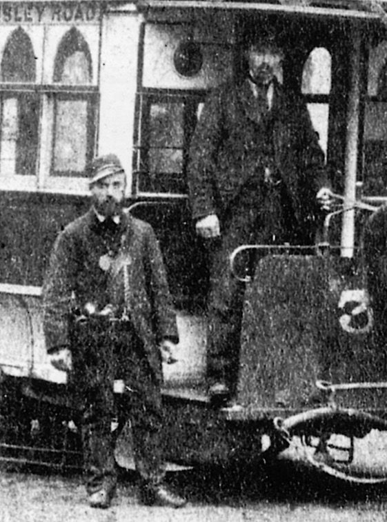 Glasgow Tramways and Omnibus Horse Tram No 380 and crew