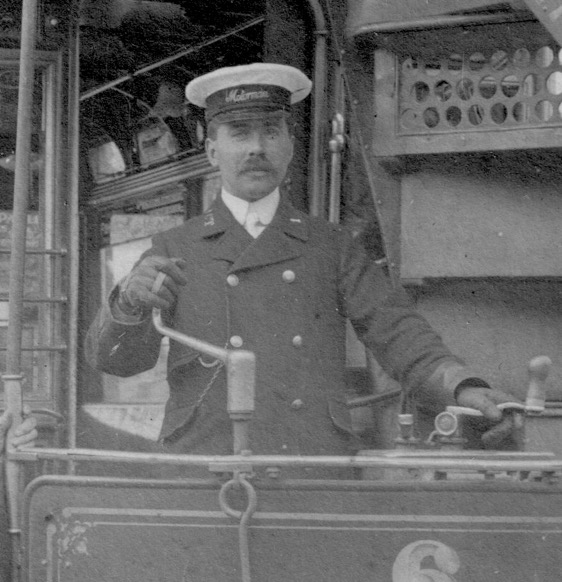 Colchester Corporation Tramways Tram driver motorman circa 1908