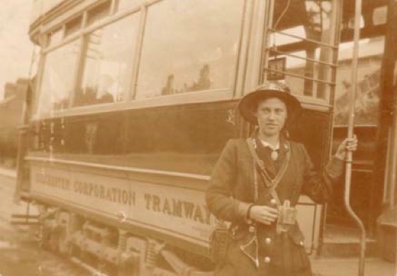 Colchester Corporation Tramways Great War conductress