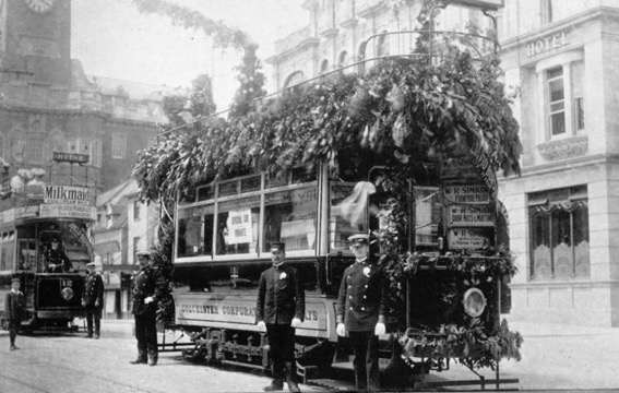 Colchester Corporation Tramways  special occasion car 1905