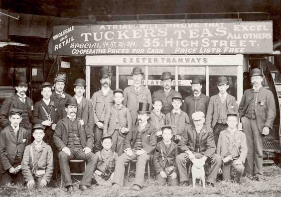 Exeter Tramways Company staff photo 1880s