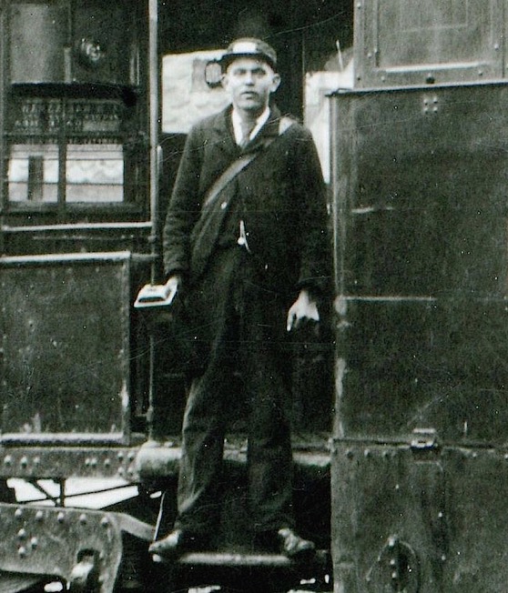 Gateshead and District Tramways steam tram conductor