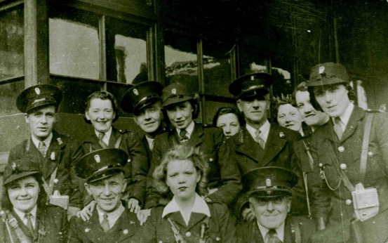 Gateshead and District Tramways Company staff circa 1940