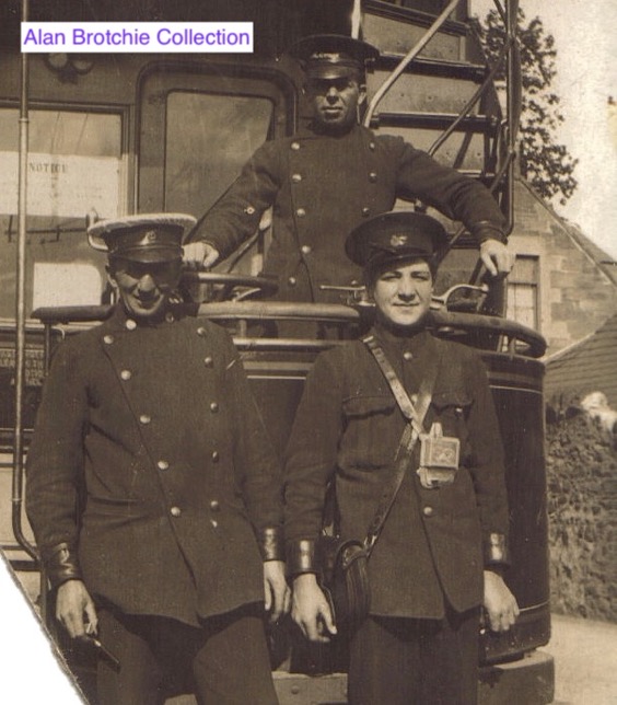 Dundee, Broughty Ferry & District Tramway tram drivers and a conductor 1920s