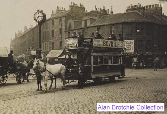 Last day of the Edinburgh and District Tramways horse trams