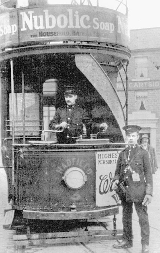 Glossop Tramways Tram No 3 and crew