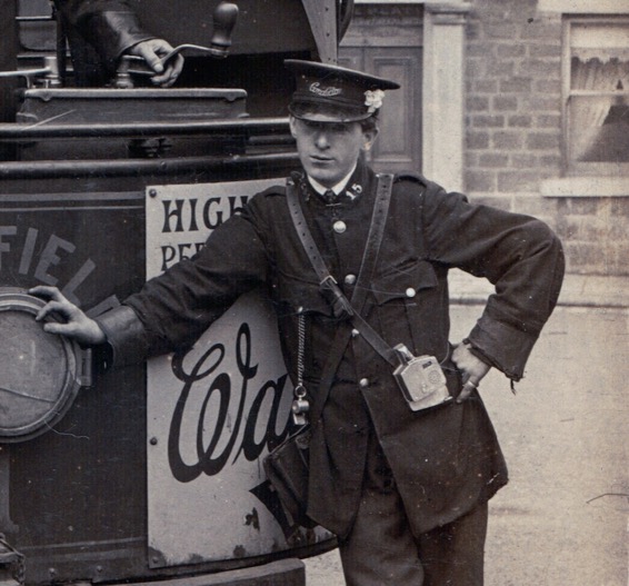 Glossop Tram conductor 1912 1913