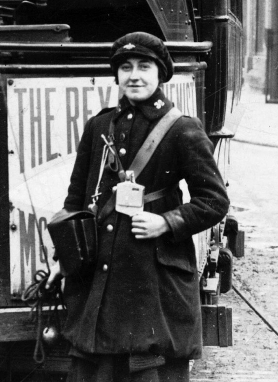 Glossop Tramways Great War conductress