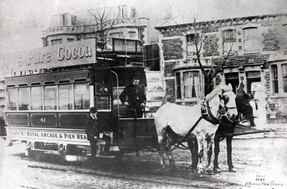 Cardiff Tramways Company Horse Tram No 41 in 1890