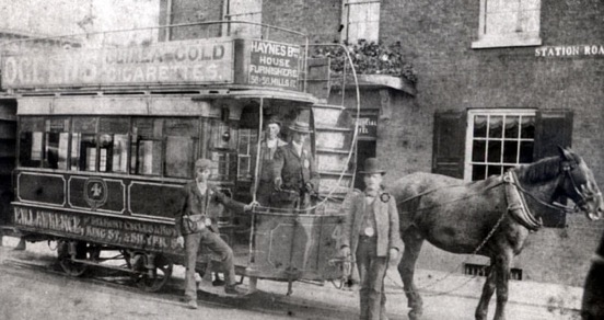 Cambridge Street Tramways horse tram crew