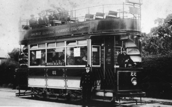 Coventry Electric Tramways Tram No 22 and crew