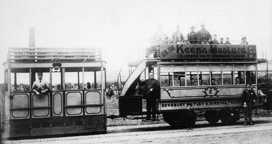 Dewsbury Batley & Birstall Steam Tram  and Trailer