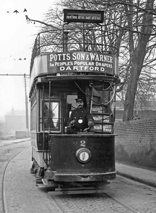 Dartford Council Light Railways Tramcar No 2 circa 1910