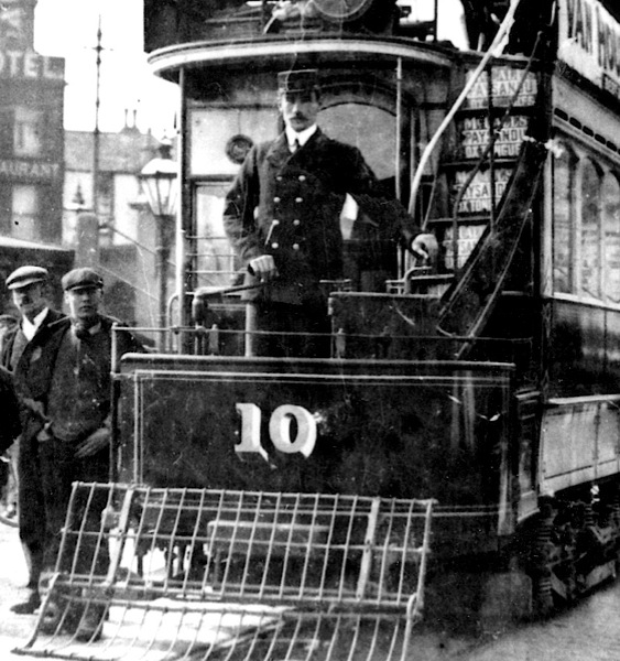 Dover Corporation Tramways Tramcar No 10 and driver