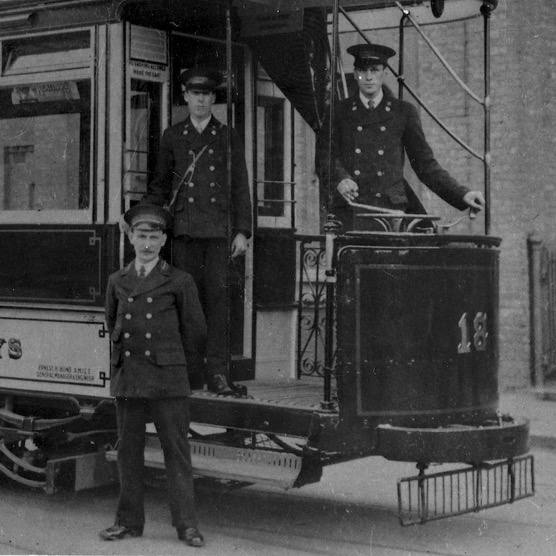 Dover Corporation Tramways Tramcar No 18 and crew