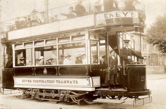 Dover Corporation Trawmays Tram No 23 and Great War conductress