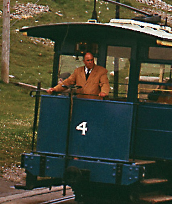 Great Orme Tramway driver 1960s 70s