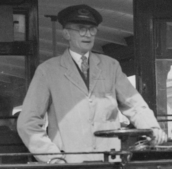 Great Orme Tramway driver 1950s