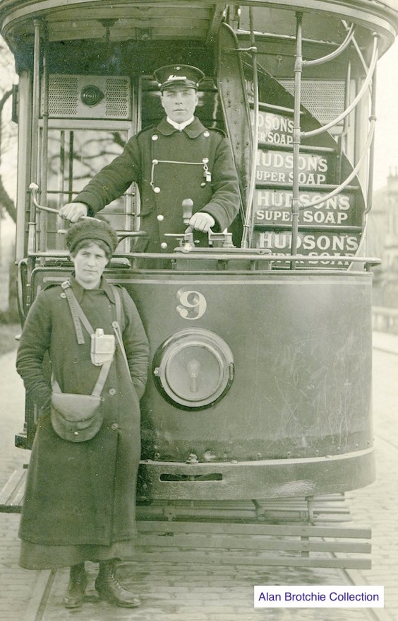 Dumbarton Burgh and County Tramways Tram No 9, Charles McKinley and Helen MacKay 1915