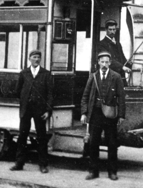 Cavehill and Whitewell Tramways horse tram driver and conductor