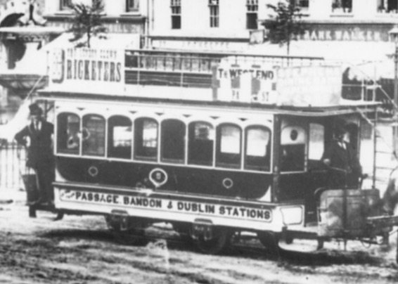 Cork Tramways Company Trams Tram No 5 conductor and driver