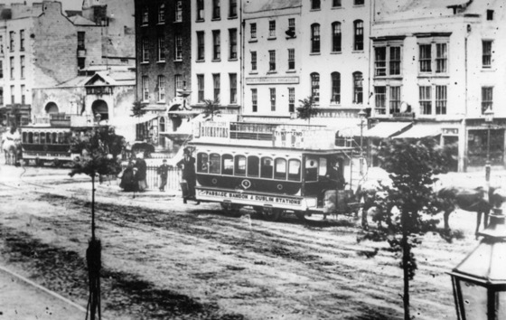 Cork Tramways Company Trams No 5 and 6 at Grand Parade 1872