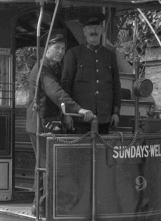 Cork Electric Tramways tram driver and conductor 1931